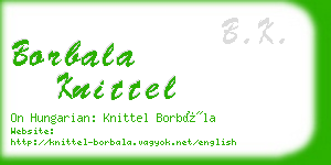 borbala knittel business card